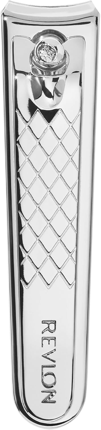 Revlon Compact Nail Clipper, Small Mini Design, Perfect for Travel, Use to Trim Fingernails and Toenails, Stainless Steel, 1 Count