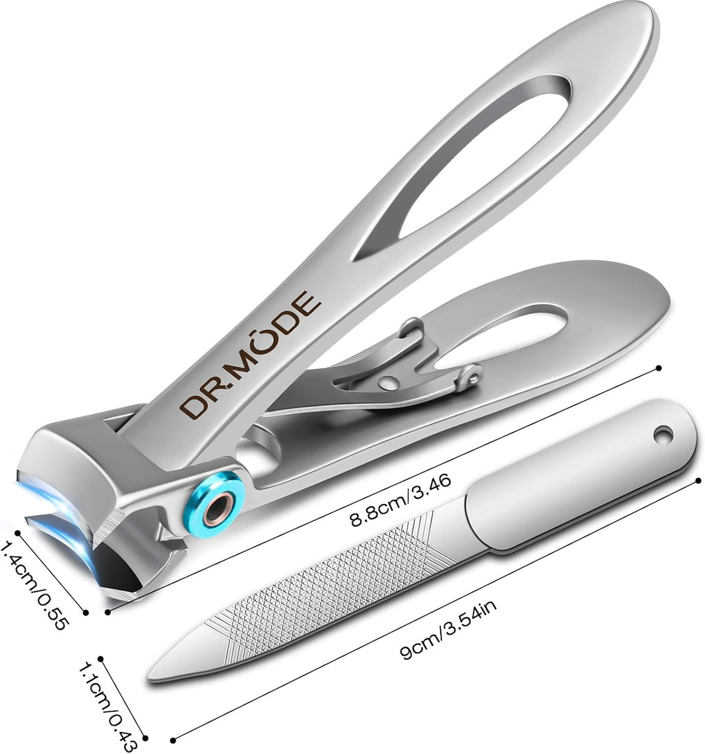 Nail Clippers for Men Thick Nails -DRMODE Heavy Duty Large Toenail Clippers for Thick Nails with Wide Jaw Opening, Ultra Sharp Stainless Steel Finger Nail Clippers Cutter for Tough Nails,Seniors,Adult