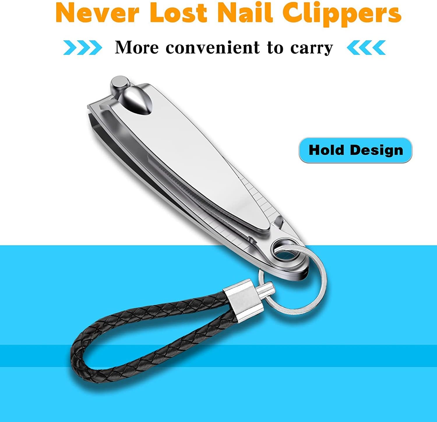 Nail Clippers with Nail File,Fingernail Clipper,Toe nail Clippers | Nail Clipper Set (Silver), Large for Toenails,Small for Fingernails, Used Separately, Ideal Gift for Men and Women