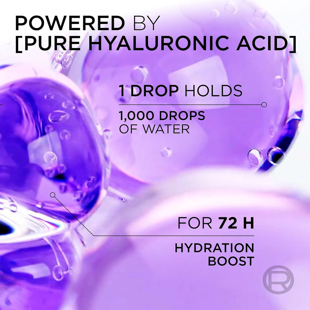 L'Oréal Paris Hair Expertise Hyaluron Plump Hydrating Shampoo with Hyaluronic Acid, for All Types of Dry Hair, Deeply Replumps with Hydration, Moisture and Bounce, 828ml