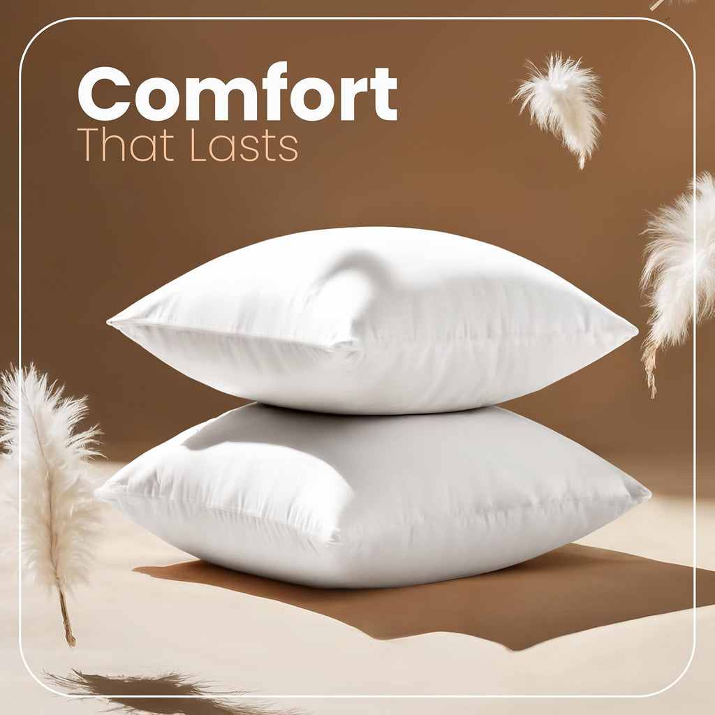 Elegant White Throw Pillow Set