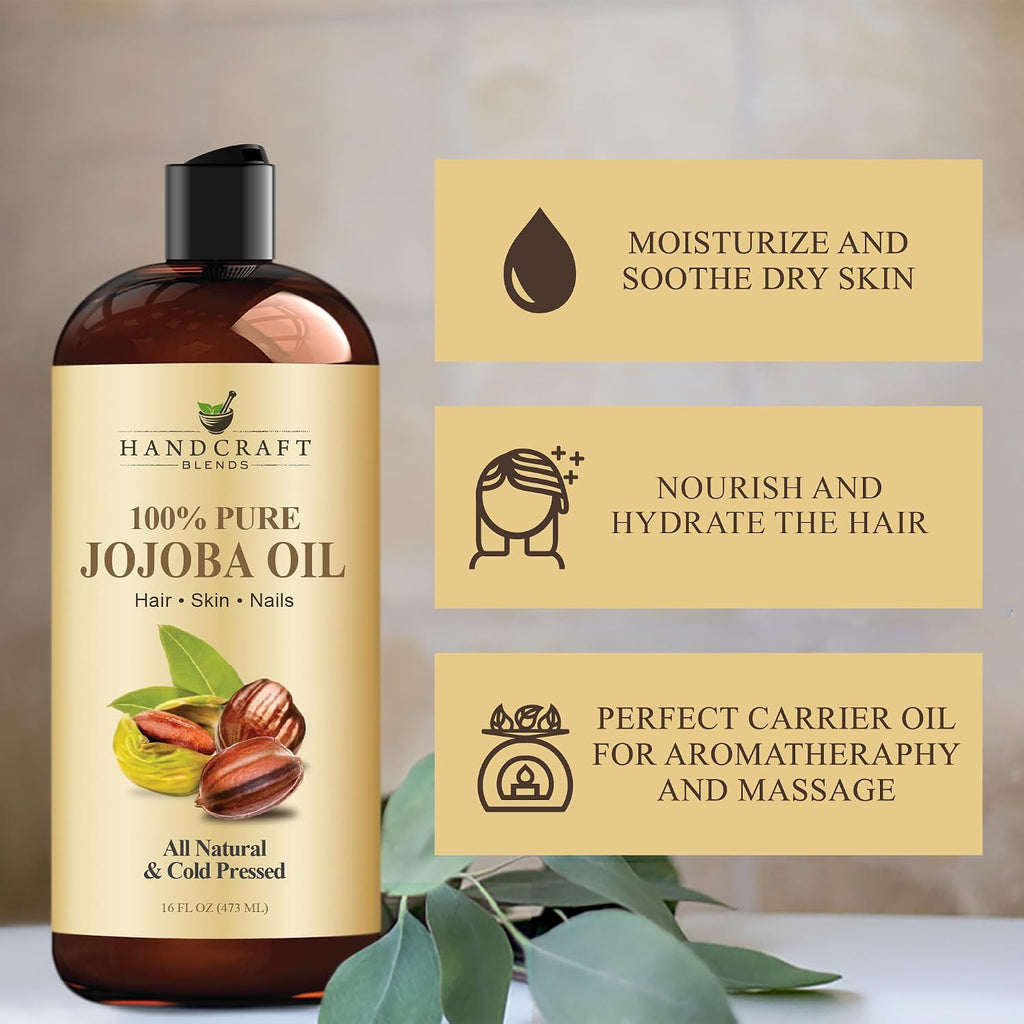 Pure Jojoba Oil for Skin and Hair Care