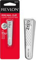 Revlon Compact Nail Clipper, Small Mini Design, Perfect for Travel, Use to Trim Fingernails and Toenails, Stainless Steel, 1 Count