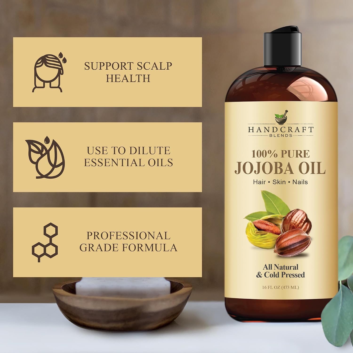 Pure Jojoba Oil for Skin and Hair Care