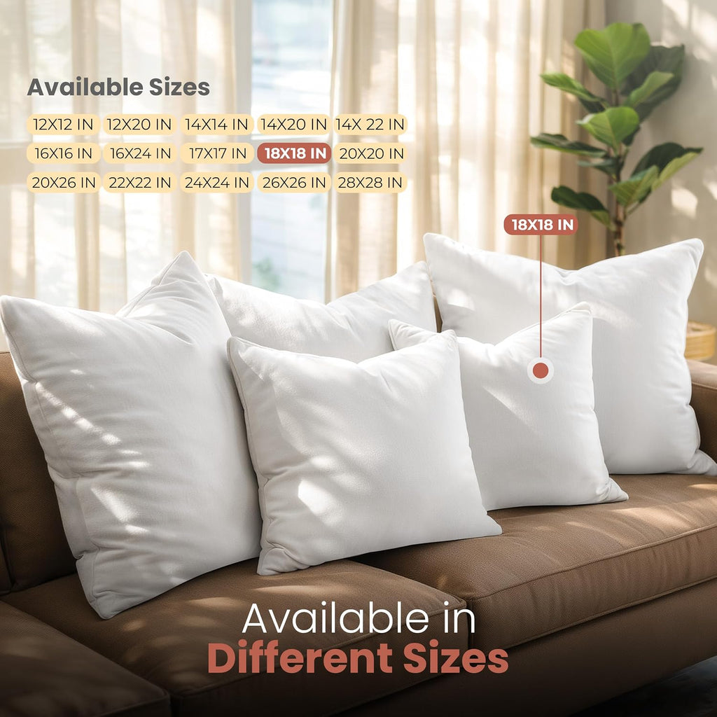Elegant White Throw Pillow Set