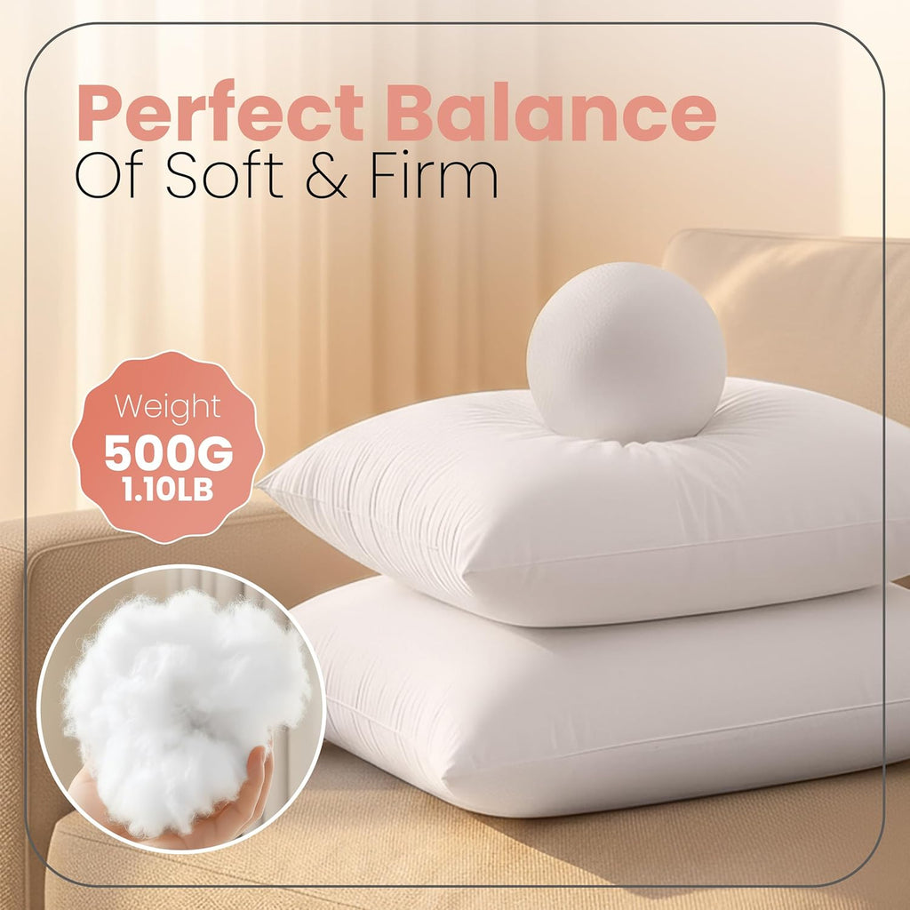 Elegant White Throw Pillow Set